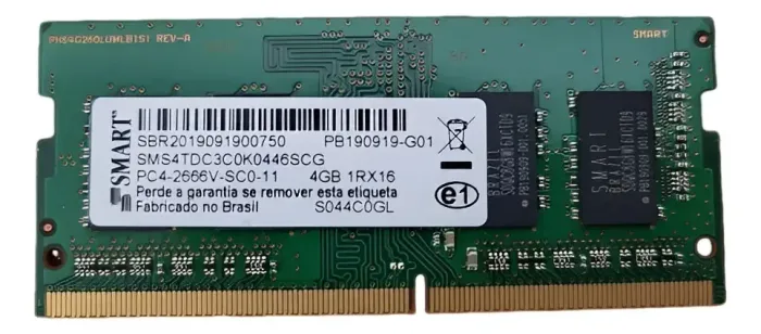 Memoria Notebook Smart 4 Gb Ddr4 Pc4 2666mhz sms4tdc3c0k0446scg