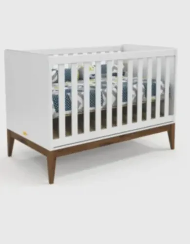 Berço Matic Branco com base maciça