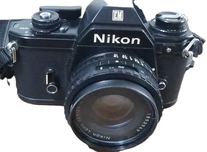 máquina fotográfica nikon em (1979-82) + kit completo r$5000