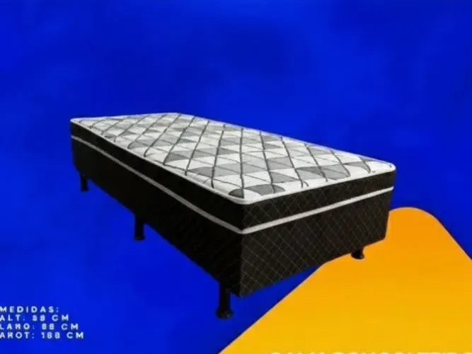Cama box solteiro nova no plástico