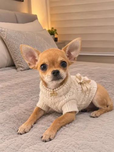 Chihuahua macho com pedigree CBKC 