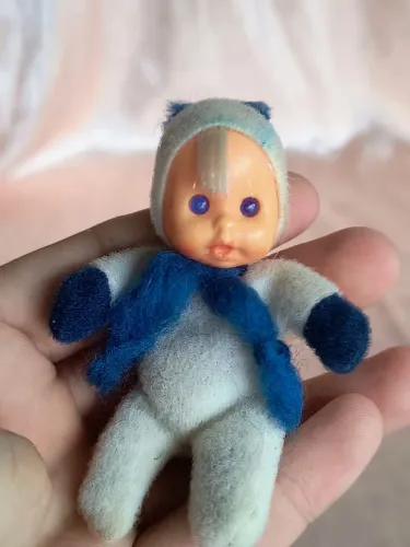 boneca fofolete olhos de vidro antiga anos 70 antiquario decoração colecionável vintage