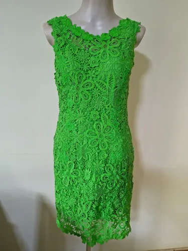 Vestido Agilitá Verde Rendado Com Forro M