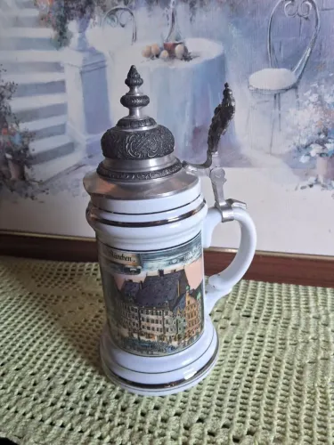 Antiga Caneca De Chopp Alemã Munique 1994 Medidas Na Última Foto 