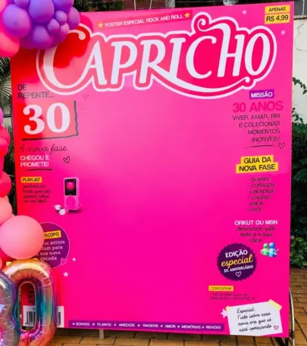 Painel Festa Estilo Capricho + Estrutura