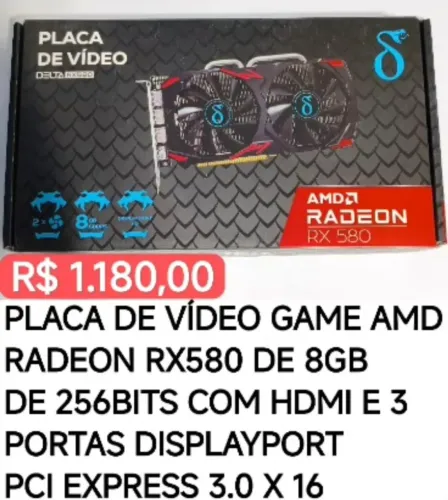 Placa de Vídeo GDDR5 de 8GB