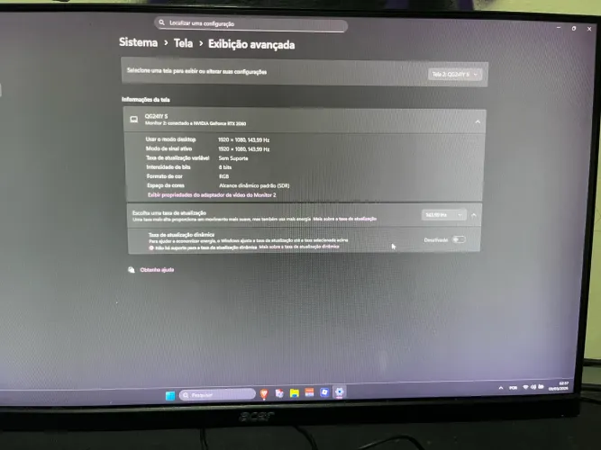 MONITOR ACER 144HZ