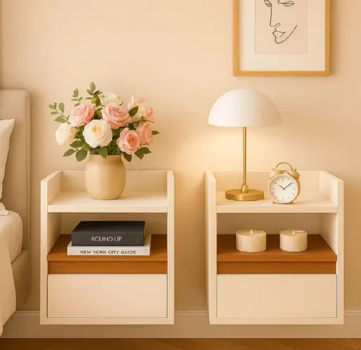 Conjunto mesa de cabeceira, criado mudo