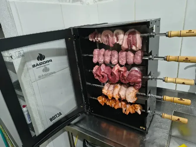Assador a Gás Rotativo Progás (Mesa) - Novo / Apenas 1 Uso! 