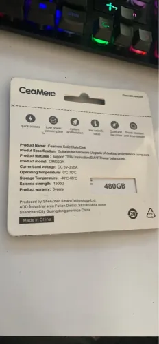 SSD Sata 480 GB (NOVO)