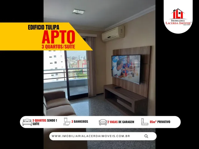 Condomínio do Edifício Tulipa, apartamento 3 quartos sendo 1 suite, 2 vagas, andar alto
