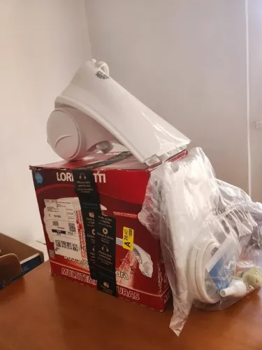 Chuveiro Elétrico Parede Lorenzetti Duo Shower Quadra Multitemperaturas Branco 5500W
