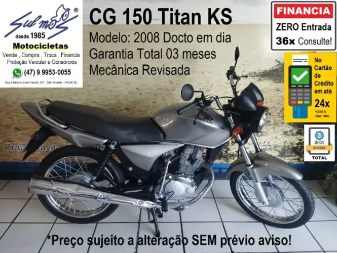 Honda CG 150 TITAN KS 2008 # No Carnê até 36x. Consulte!