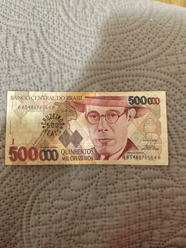 Cédula de 500.000 Cruzeiros Mario De Andrade