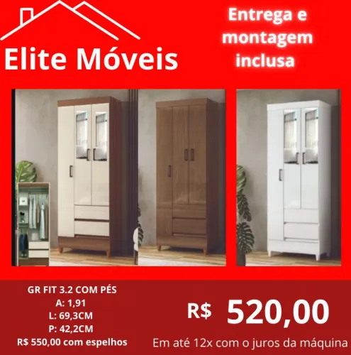 Guarda-Roupa Novo na caixa Com a montagem e a entrega. 