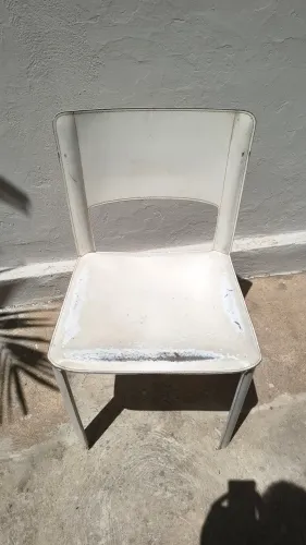 4 Cadeiras em couro branco