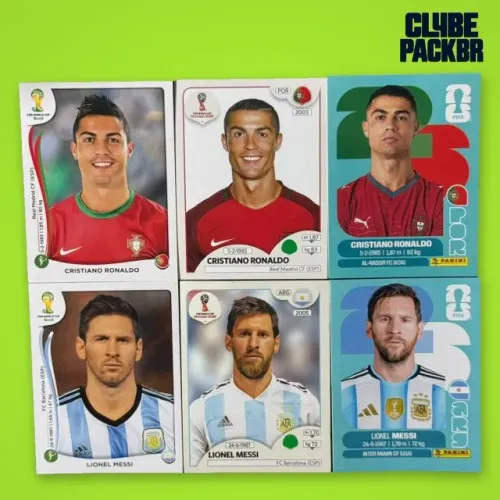 LOTE CR7 x MESSI - 3 COPAS