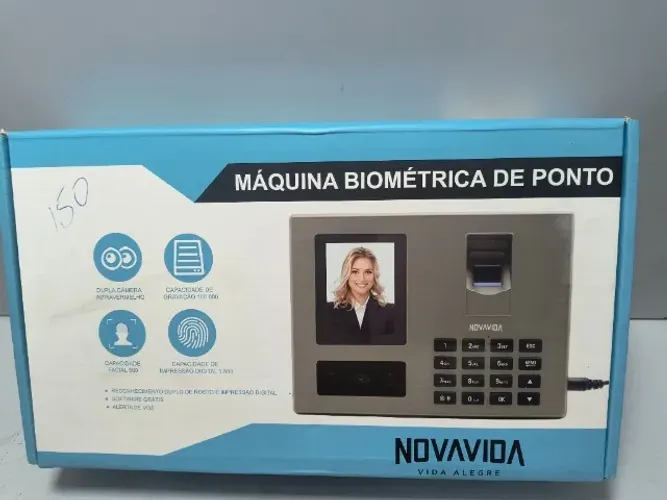 Lt 030 Maquina Biometrica de Ponto Nova Vida Reconnhecimento Pacial e Biometrico Cinza Biv