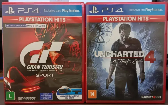 Combo Gran Turismo Sport & Uncharted 4 - PS4