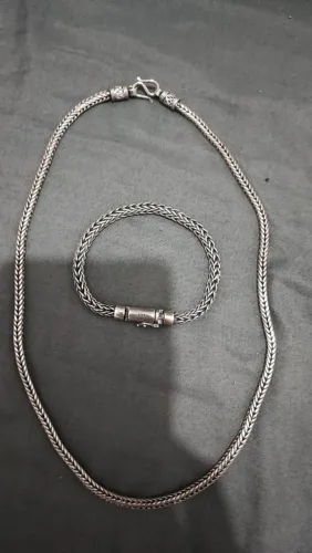 pulseira e colar prata 925