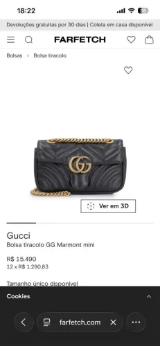 bolsa gucci gg marmont mini preta