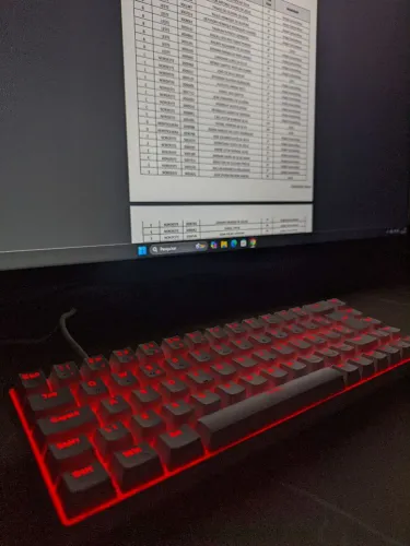 Teclado mecânico+mouse sem fio