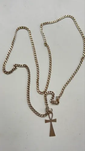 Cordão de prata 950, banhando a ouro.