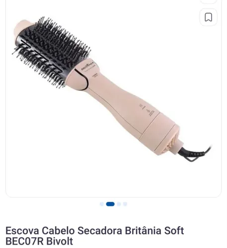 Escova de cabelo com secador