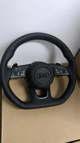 Volante Audi em couro base reta completo