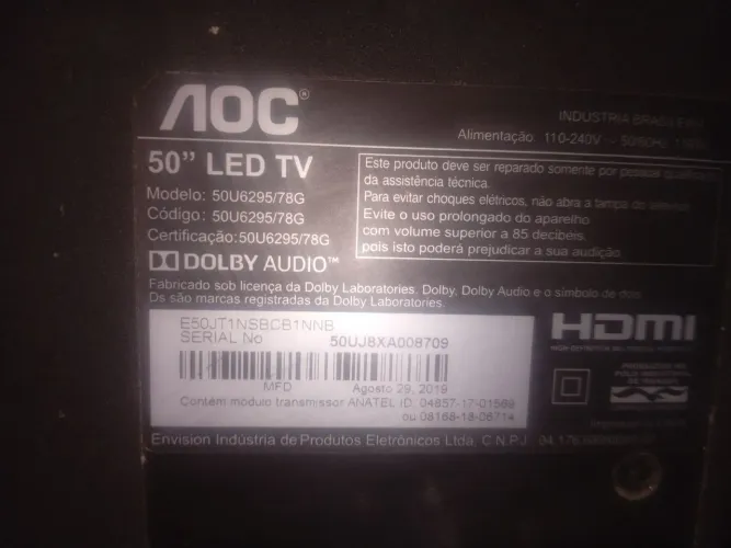 Lote de Peças TV AOC 50U6295/78G (Sem Display)