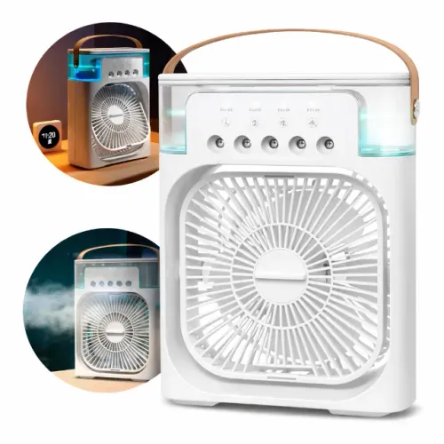 Mini Ar Condicionado Climatizador Umidificador Ventilador Portatil Usb