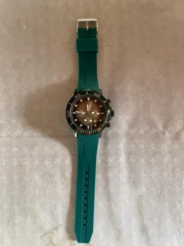 RELÓGIO TISSOT SEASTAR CRONOGRAFO VERDE PULSEIRA DE BORRACHA 
