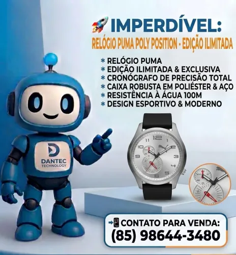 Relogio puma política postion edição ilimitado