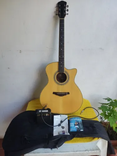 Violão elétrico. Hofma original seminovo + acessórios da foto 
