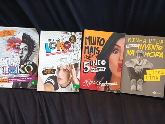 Kit 4 Livros Youtubers: Eu Fico Loko 1 e 2 + Kéfera + Lucas Lira