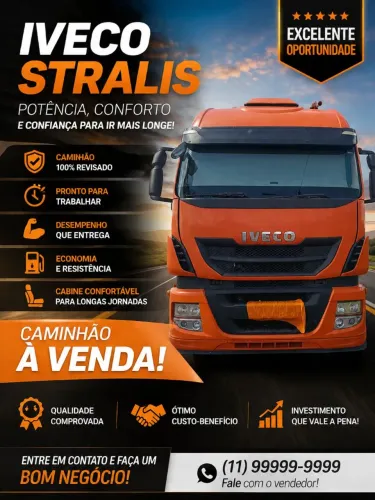 IVECO Hi Way ano 2014 com geladeira original