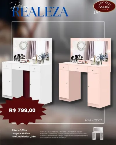 Penteadeira Realeza - à pronta entrega 