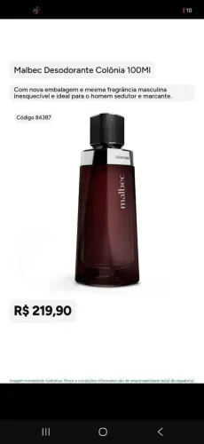 Perfume Malbec Novo