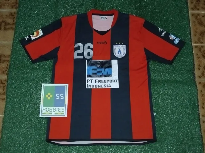 Camisa Persipura Jayapura Indonésia 2011-2012 Home N° 26 "Ortizan Solossa" Usada em Jogo