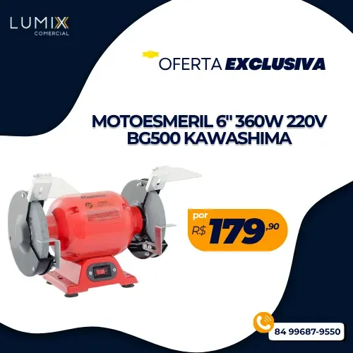 MOTOESMERIL 6" 360W 220V BG500 KAWASHIMA