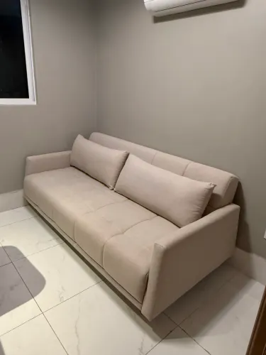 Sofá cama em linho JACAUNA 