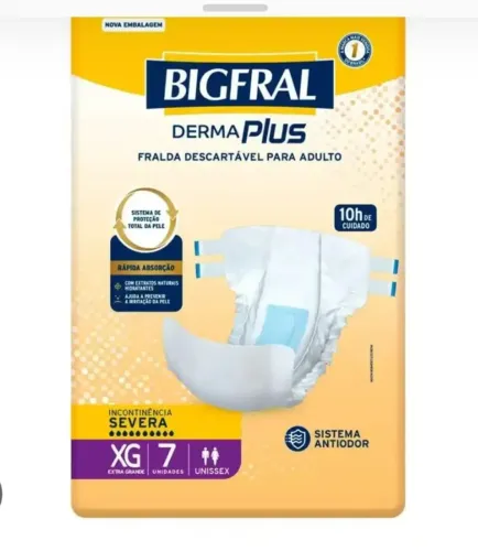 Fralda geriatrica XG 7 unidades Bigfral 