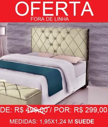 Cabeceira estofada para cama king - super oferta