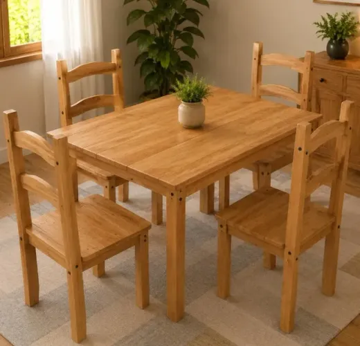 Mesa de Jantar Com 4 Cadeiras Amoudi Móveis