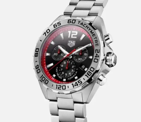 relógio TAG Heuer Formula 1 Aquartzo, 43 mm, Aço CAZ101Y.BA0842 vermelho