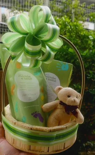 Cesta mamãe bebê natura