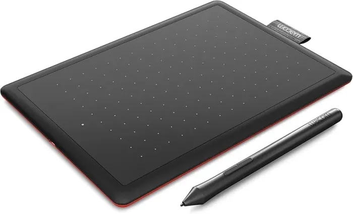 Mesa Digitalizadora One By Wacom CTL472, Pequena, Pen LP-190K, Preto e Vermelho