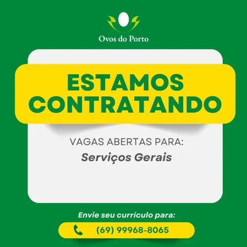 Vaga para serviços gerais 