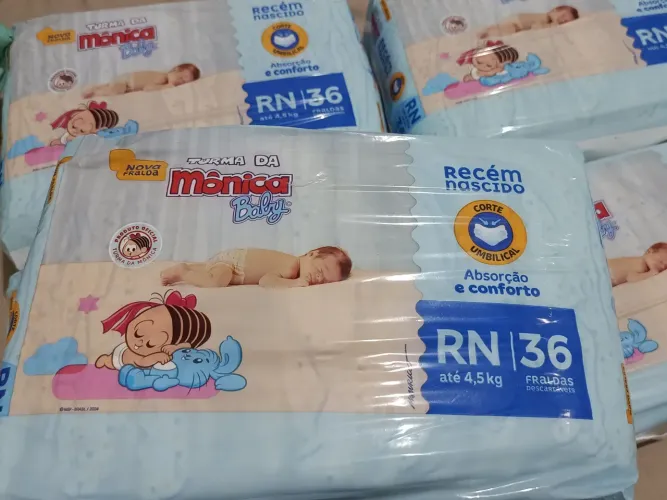 KIT 7 FRALDAS DA TURMA DA MÔNICA RN 