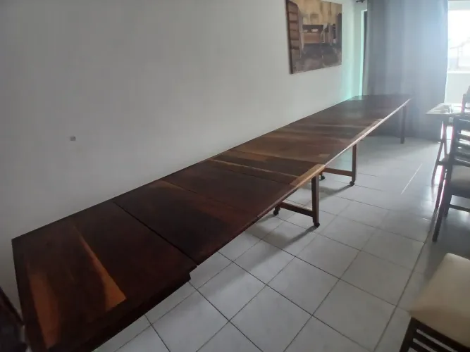 Mesa Elástica Rústica Madeira Maciça Imbuia usada